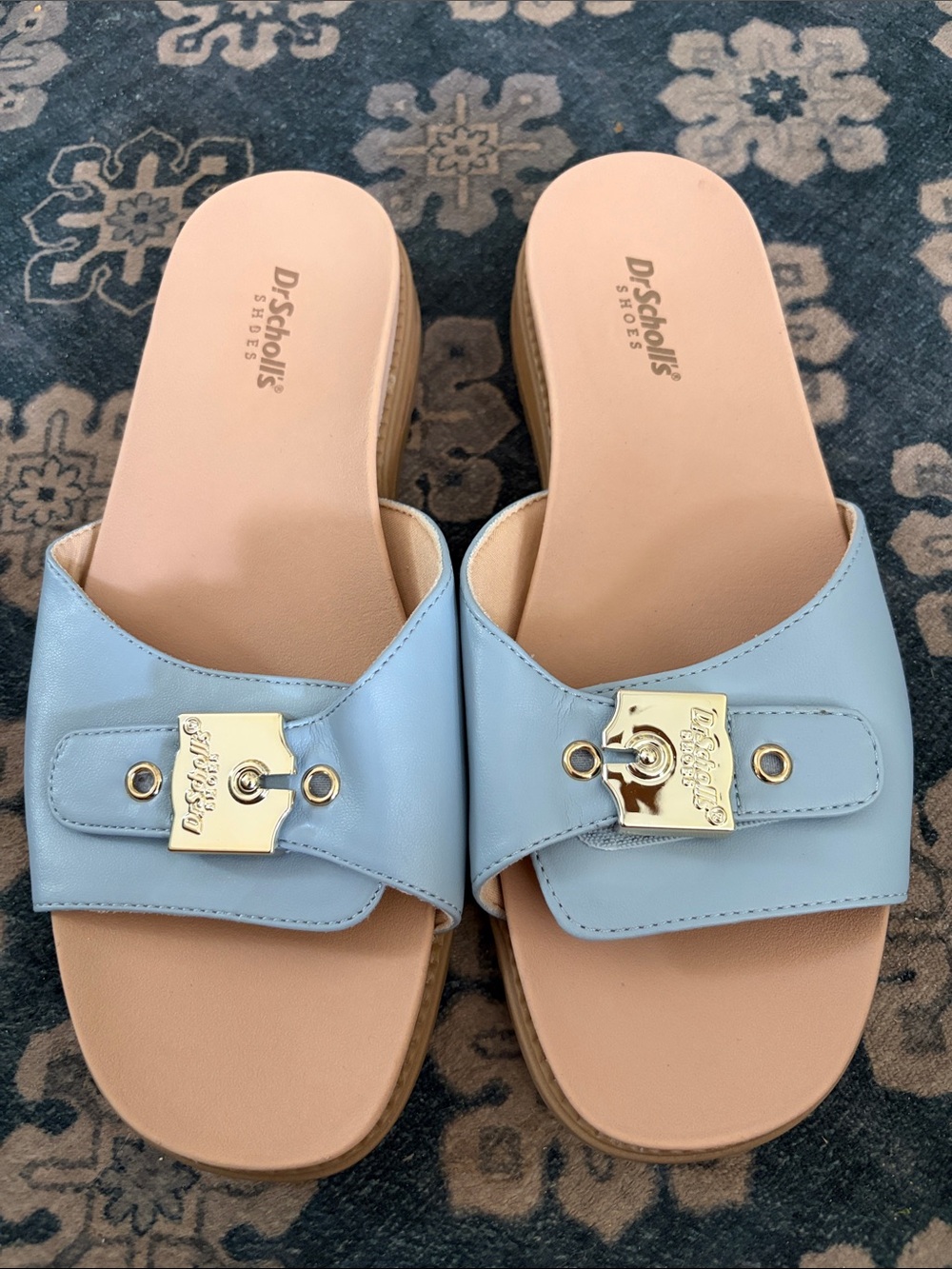 Dr. Scholl's Buckle Slide Sandals- Island Icon